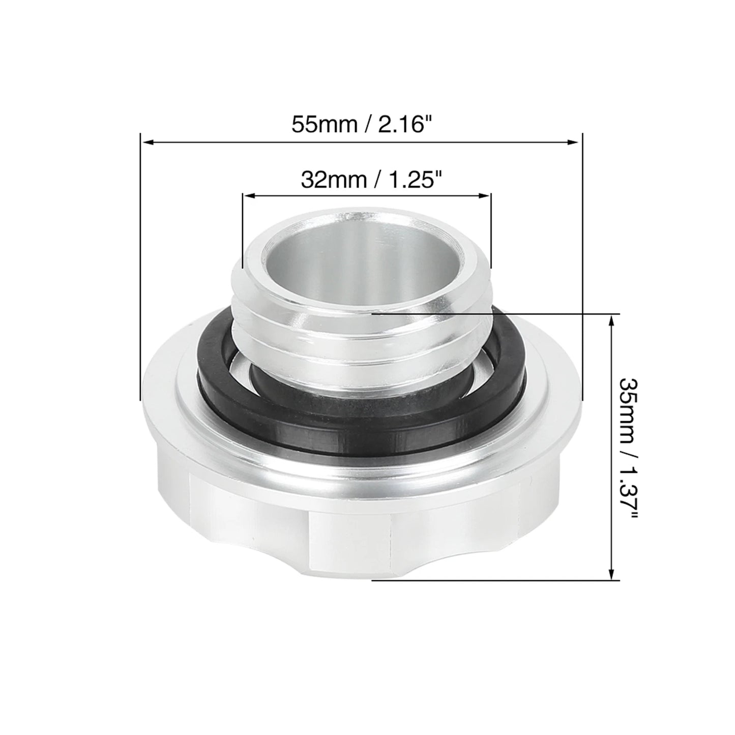 Aluminum Alloy Oil Filler Cap Cover for Honda Civic EK EG (1996-2000)