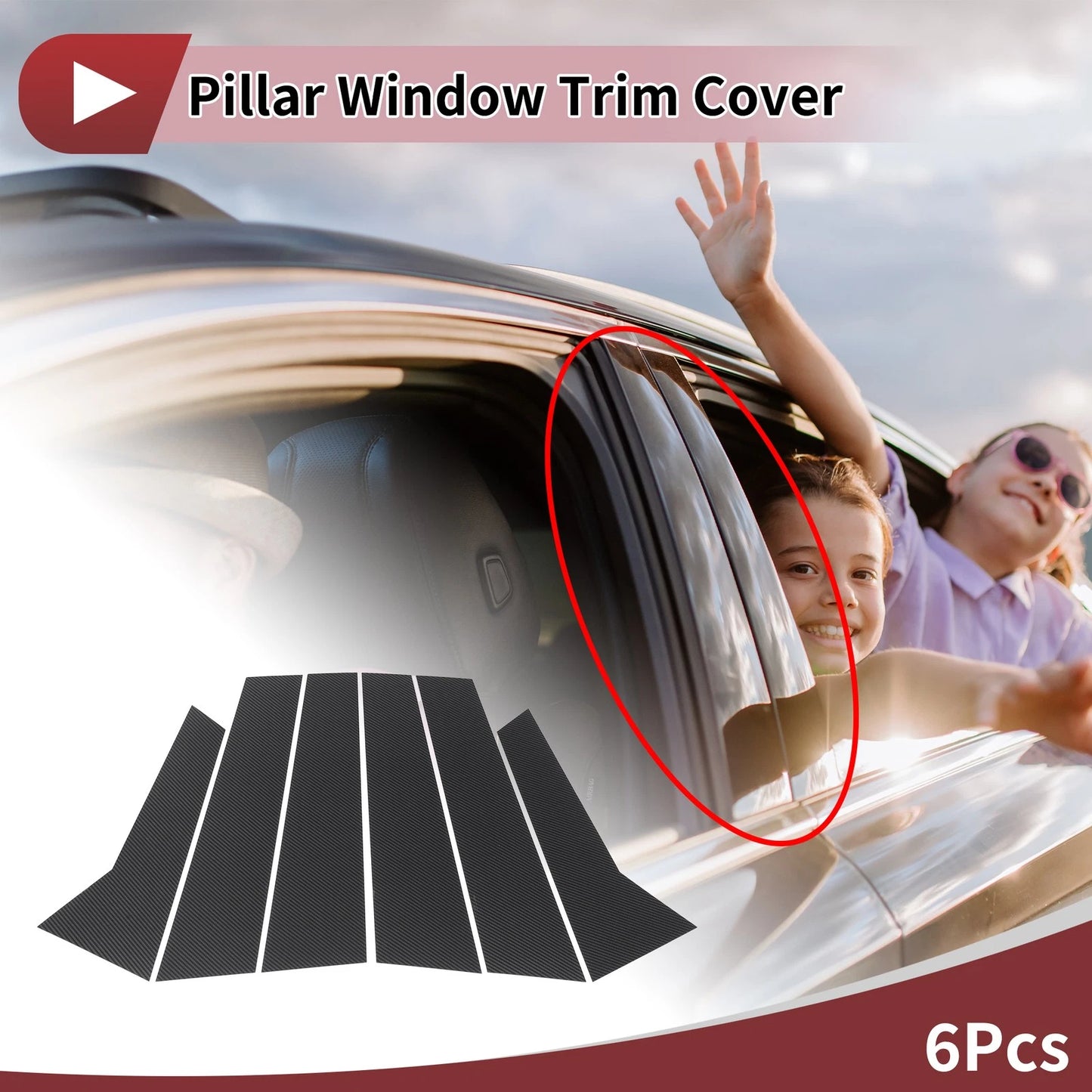 Front Rear Left Right Door Pillar Window Trim for Porsche Macan (2014-2022)
