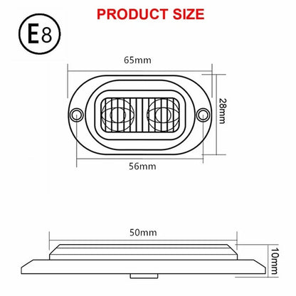 Compact Design Waterproof LED Side Markers for Trailers, Boats, Trucks