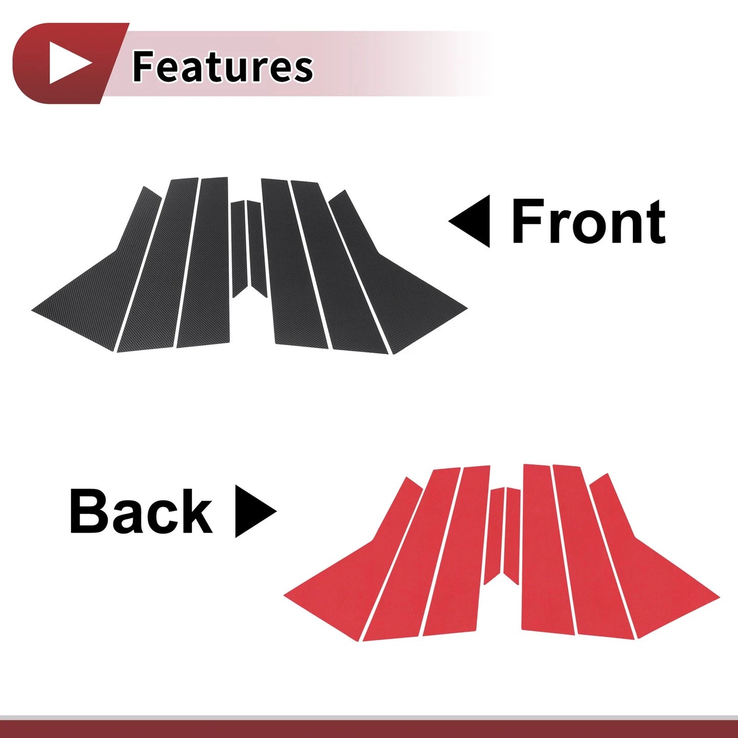 Door Pillar Window Trim Front Rear Left Right for Porsche Cayenne (2018-2023)