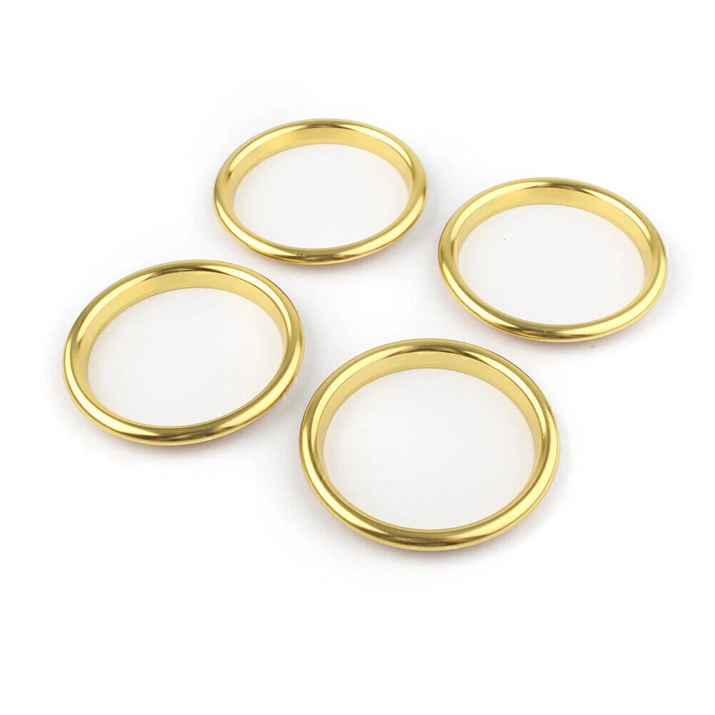 4 x Car Air Vent Outlet Ring Covers for Audi A3 8V (2012-2019) Stainless Steel Gold
