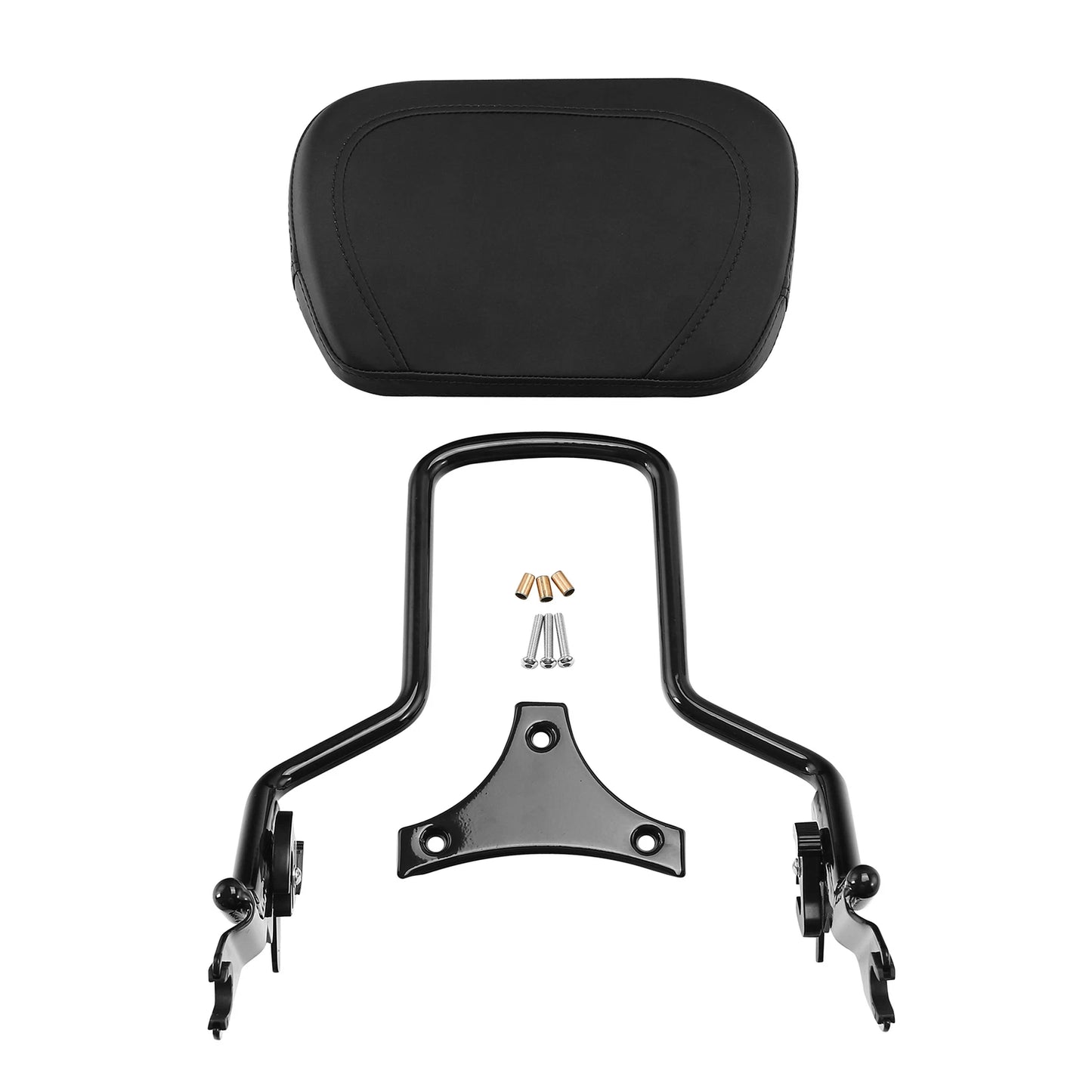 Black Detachable Backrest Sissy Bar for Harley Touring Road King Glide (09-25)