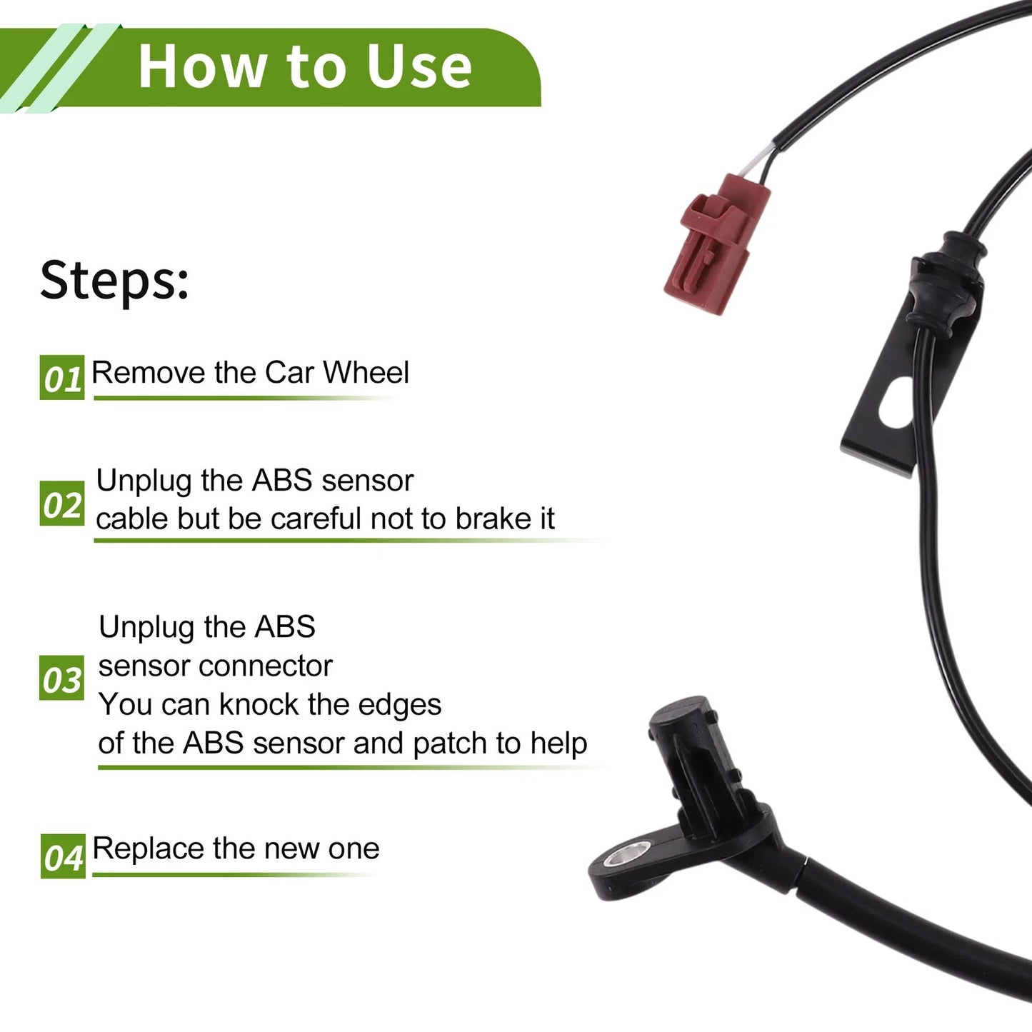 ABS Wheel Speed Sensor for Ford Fusion AWD Rear Left (2013-2020)