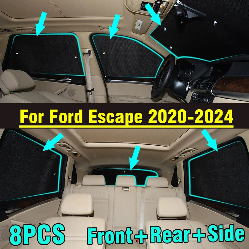 Front Side Rear Window Windshield Privacy Sunshade for Ford Escape (2020–2024)