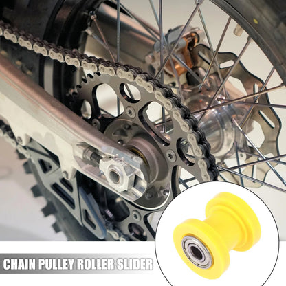 2 x 8mm Chain Tensioner Roller Slider Pulley Wheel Idler for Motorcycle
