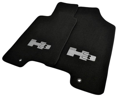 Black Floor Mats for Hummer H3 Tailored Carpets with H3 Emblem (2005-2010)