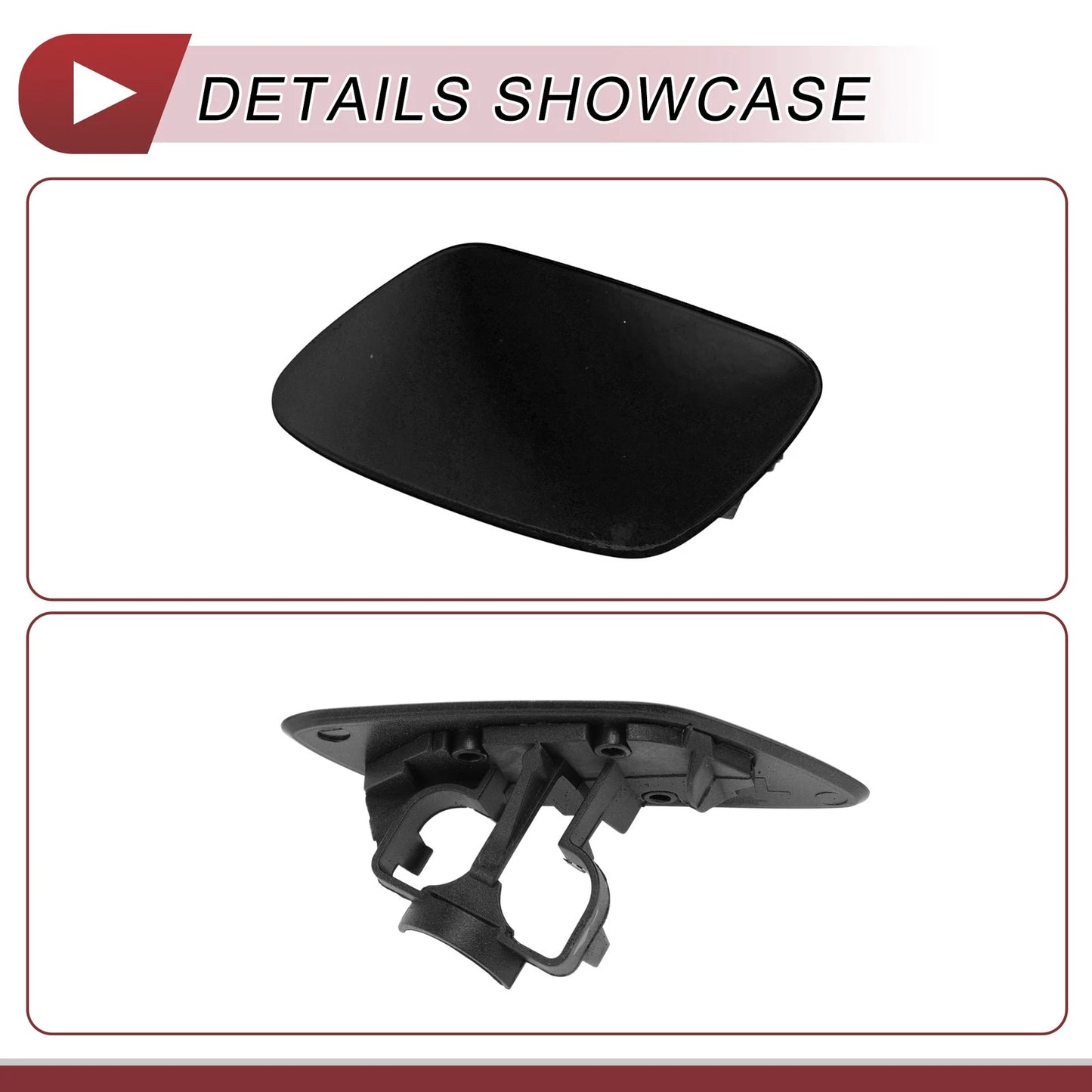 Bumper Headlight Washer Nozzle Cover for BMW Z4 (2009-2016) Black