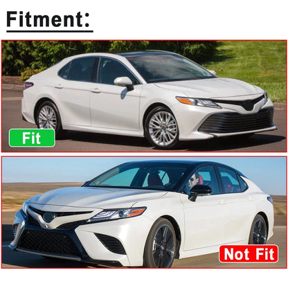 Gloss Black Rear Mirror Cover Cap Trim Horn for Toyota Camry (2018–2023)
