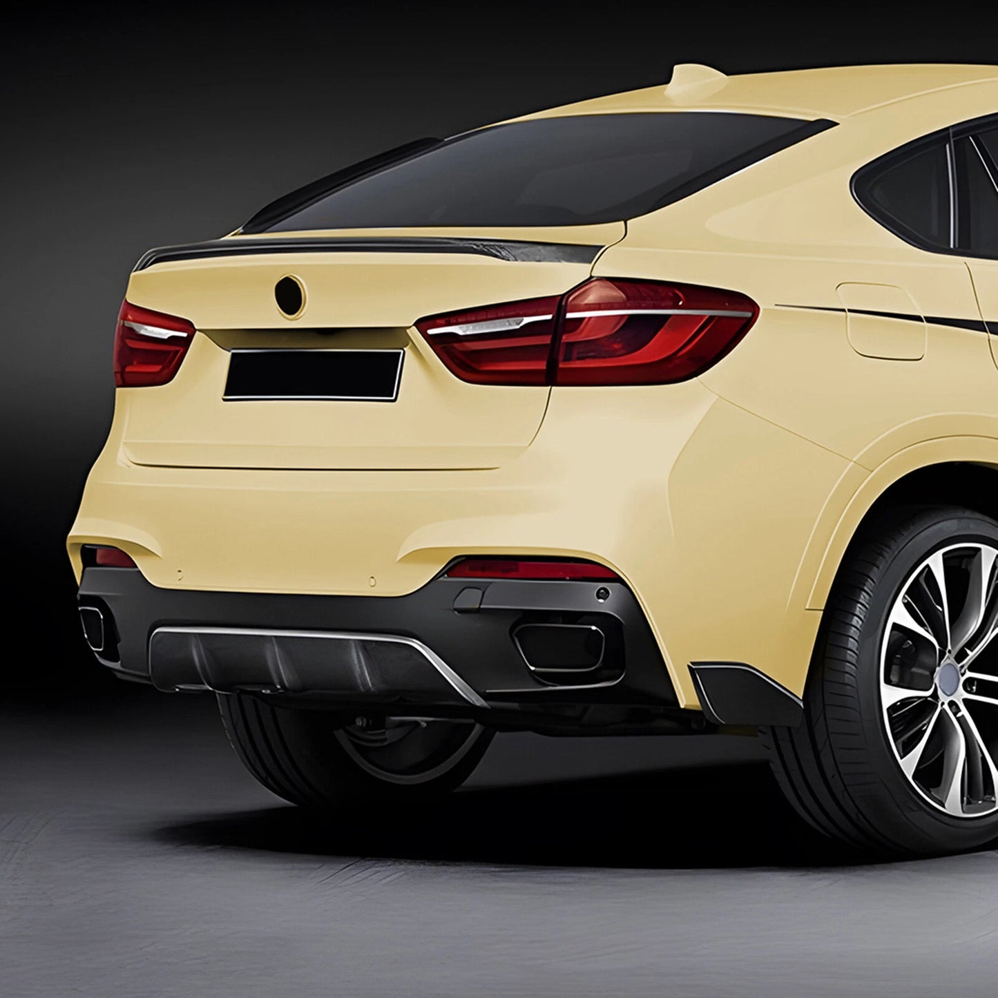 Rear Bumper Diffuser Lip for BMW X6 F16 M Sport (2014-2019)