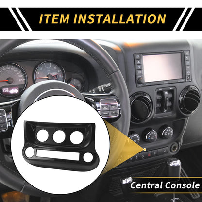 AC Switch Control Cover Trim for Jeep Wrangler JK JKU (2011-2017) Black