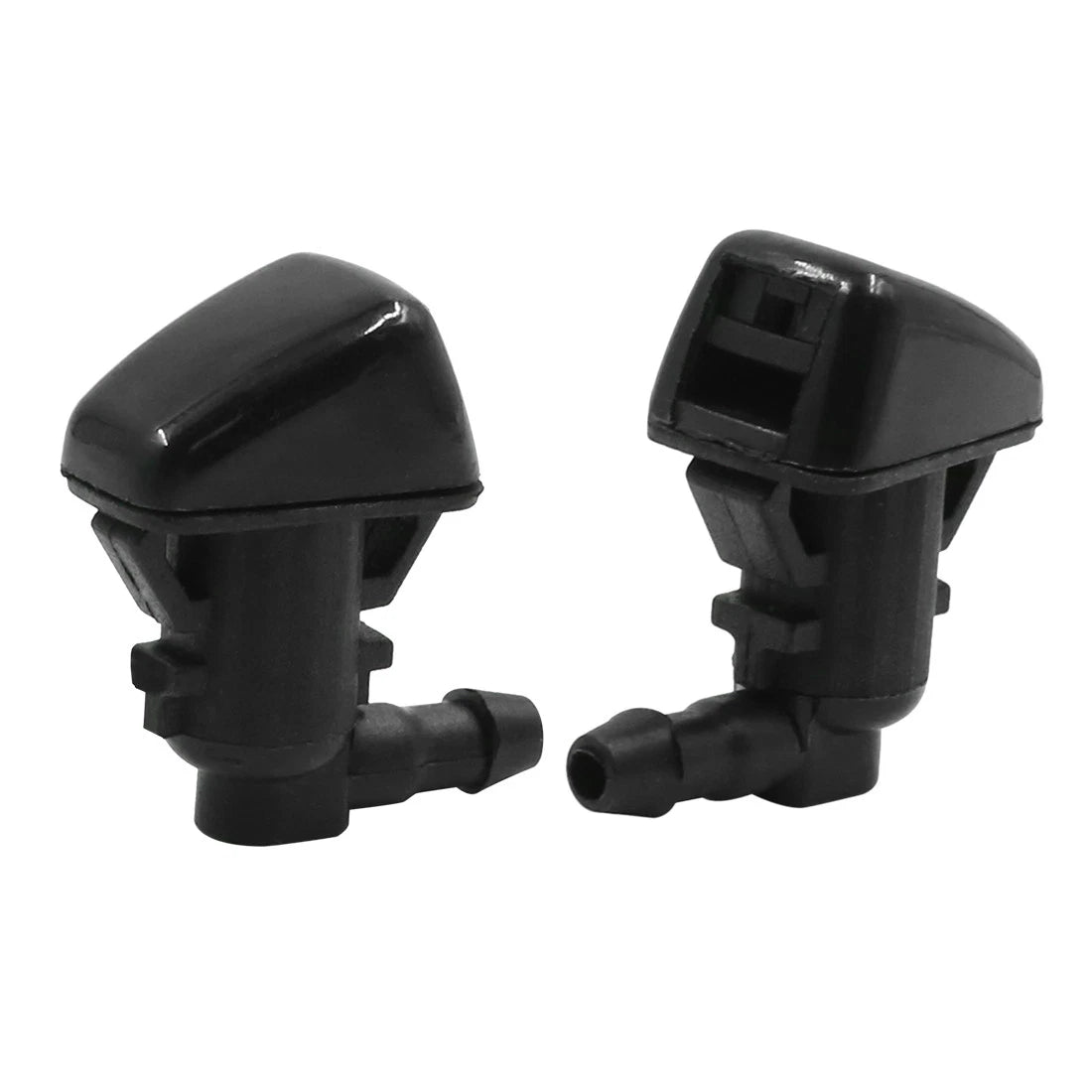 2 x Black ABS Front Windshield Cleaning Nozzles for Ford Escape (2001-2012)