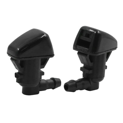 2 x Black ABS Front Windshield Cleaning Nozzles for Ford Escape (2001-2012)