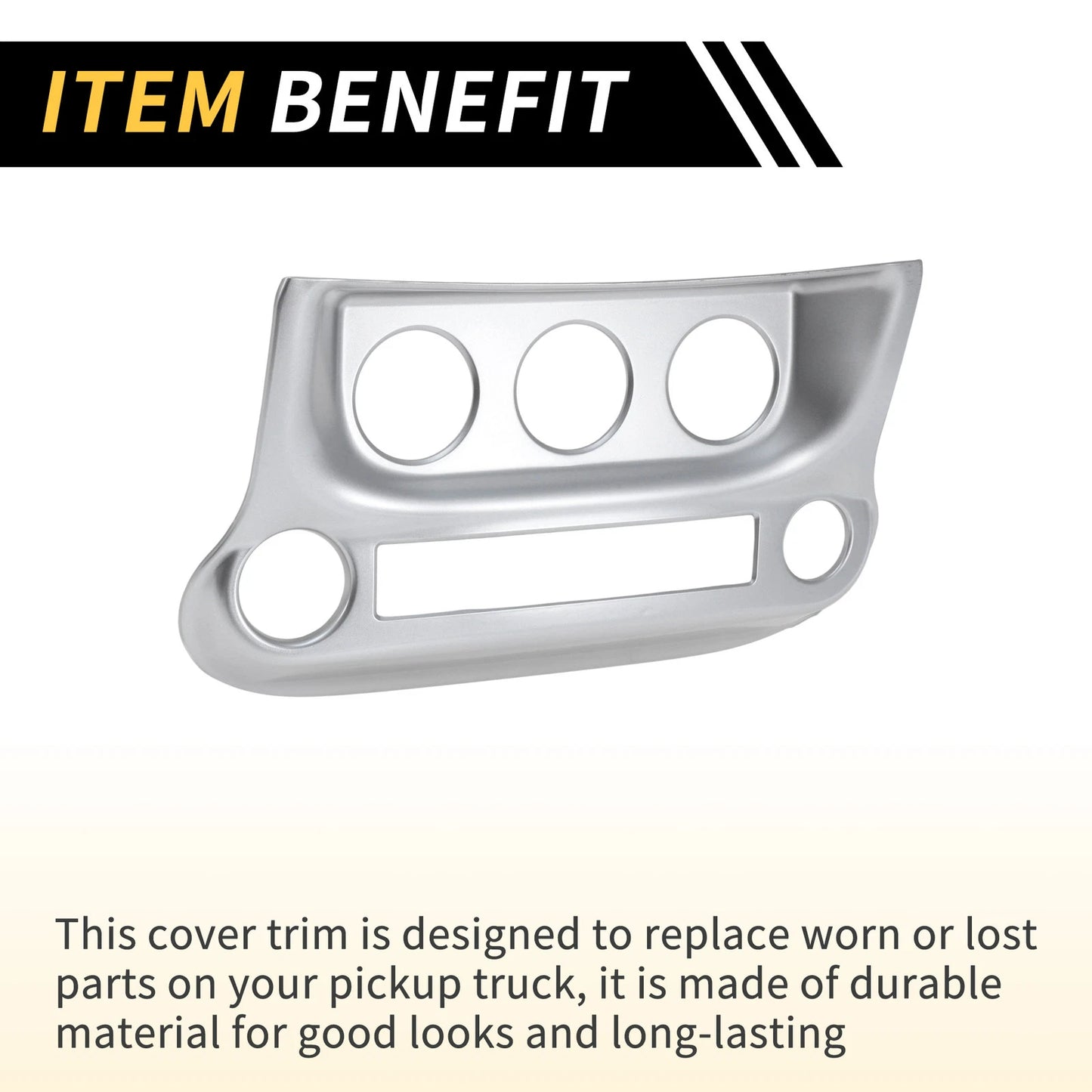 AC Switch Control Cover Trim for Jeep Wrangler JK JKU (2011-2017) Silver Tone
