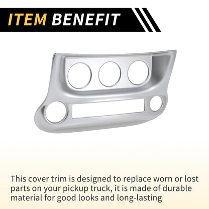 AC Switch Control Cover Trim for Jeep Wrangler JK JKU (2011-2017) Silver Tone
