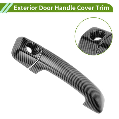 Carbon Fiber Black Exterior Door Handle Cover Trim  for Toyota FJ Cruiser