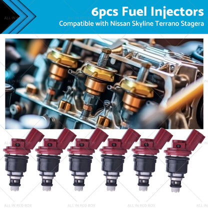 6 x 740CC Fuel Injectors for Nissan Skyline, Terrano, Stagera (1990-2002)