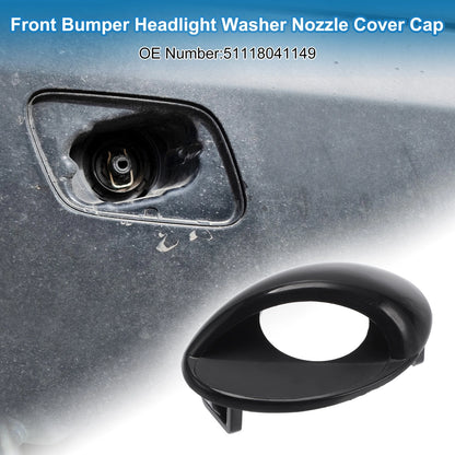 Bumper Headlight Washer Nozzle Cover for BMW M3 (2008-2013) Unpainted Black