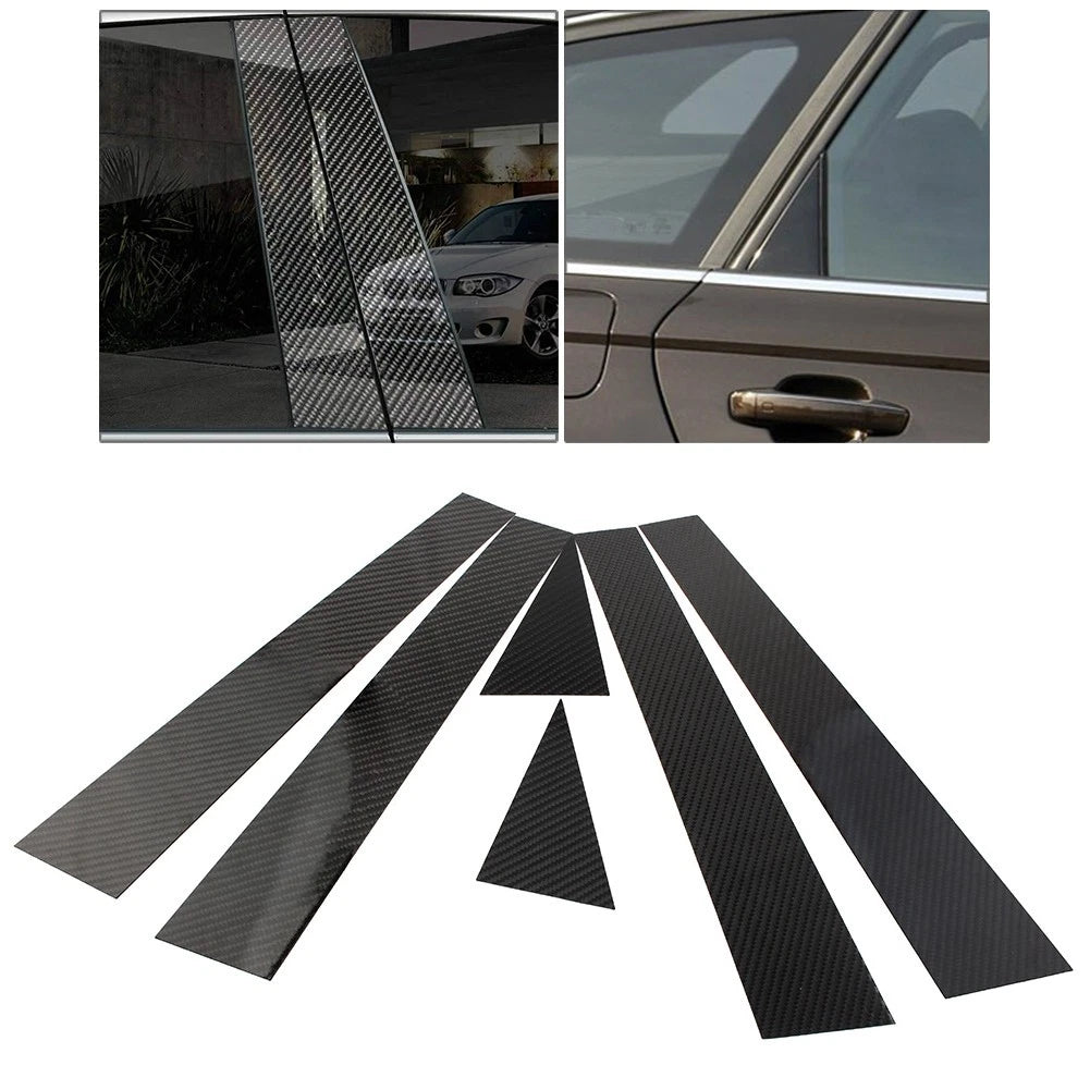 6 x Exterior Door Window B Pillar Post Cover Trim for Audi A6 (2012-2018)