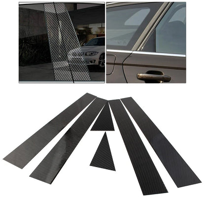 6 x Exterior Door Window B Pillar Post Cover Trim for Audi A6 (2012-2018)
