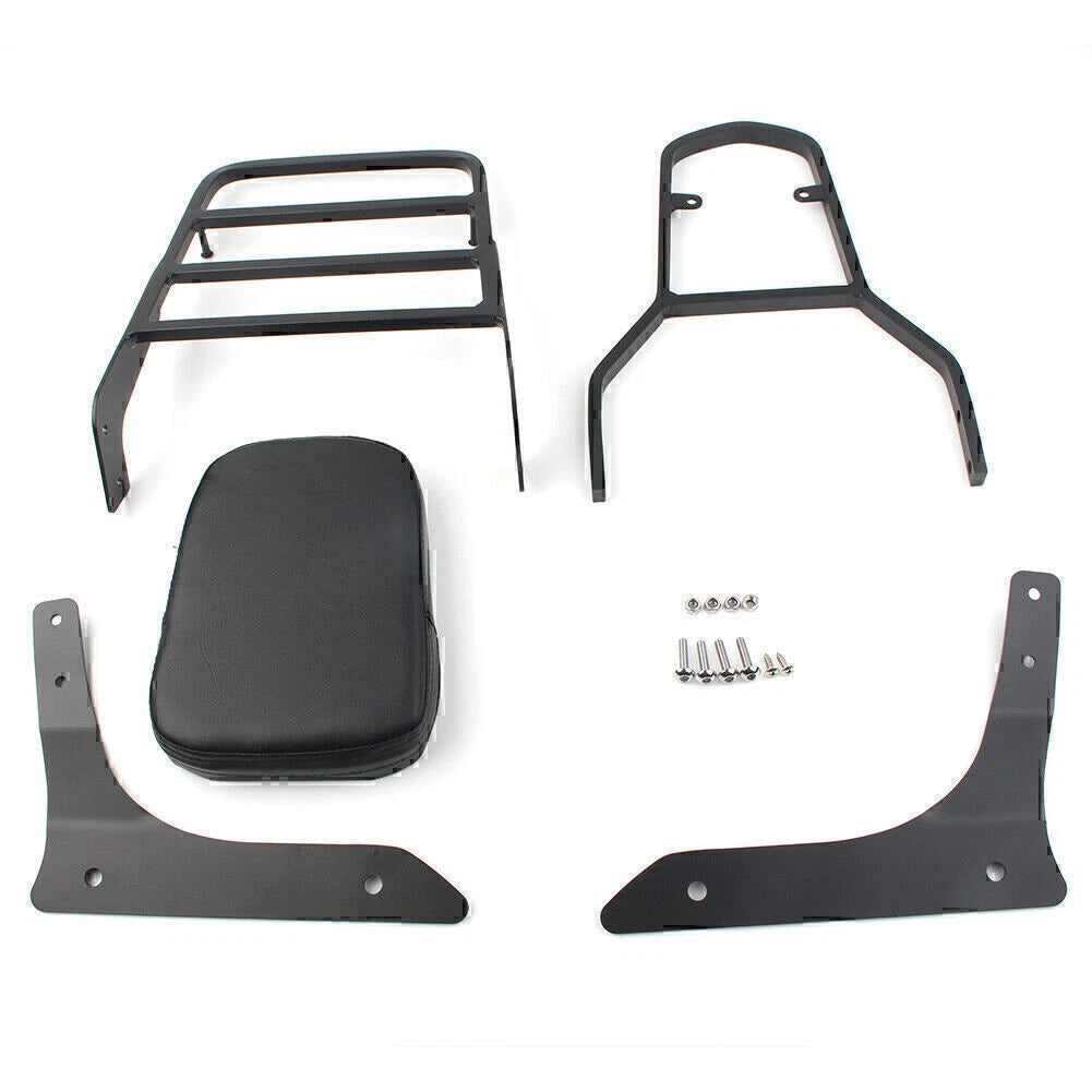 Black Backrest Sissy Luggage Rack for Yamaha XVS1300A V Star 1300 (2007-2017)