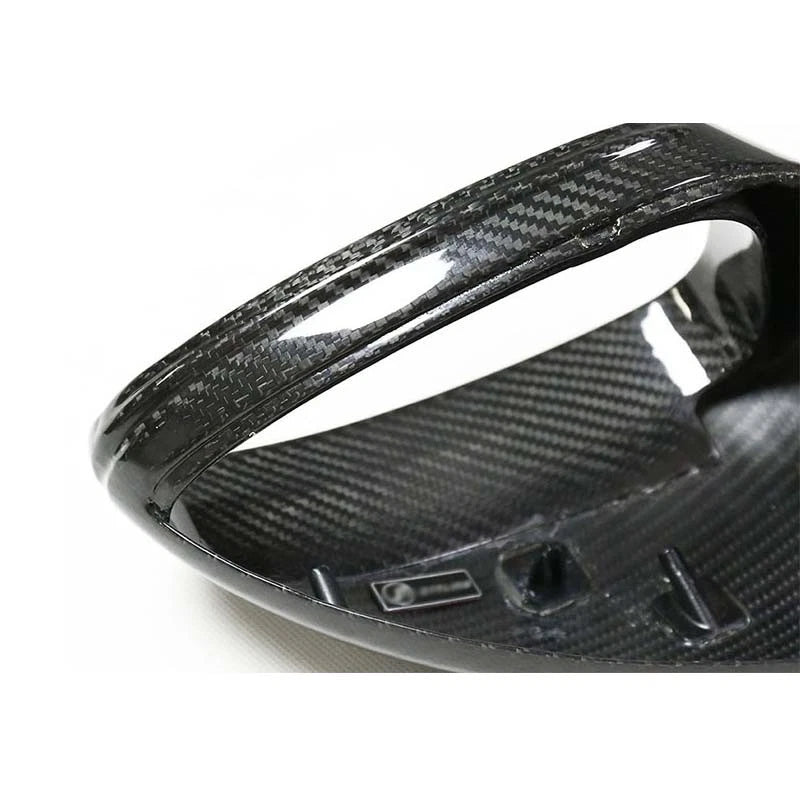 Gloss Carbon Fiber Replace Side Mirror Caps for Porsche 718 Cayman Boxster 17-22