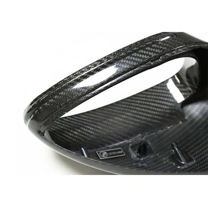 Gloss Carbon Fiber Replace Side Mirror Caps for Porsche 718 Cayman Boxster 17-22