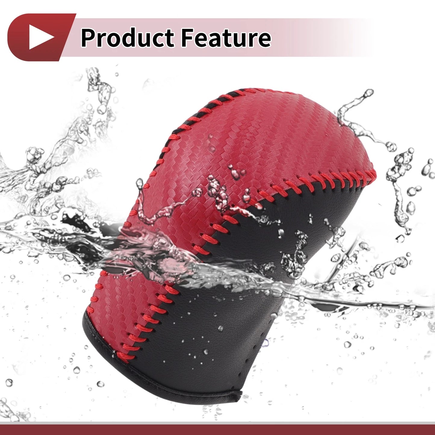 Red Faux Leather Gear Shift Knob Cover for Subaru Forester (2006-2012)
