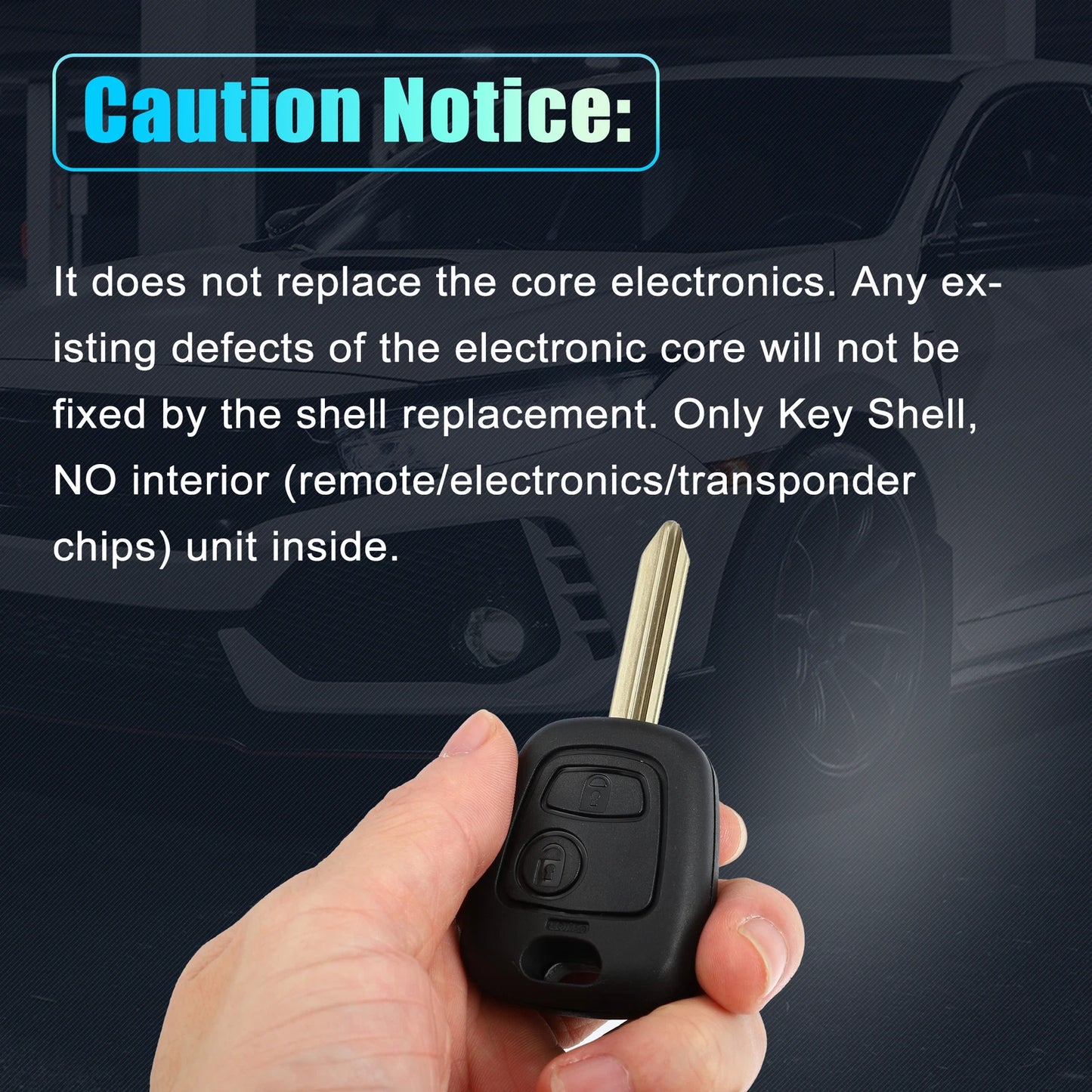 Keyless Entry Remote Key Shell Cover for Peugeot CE0165