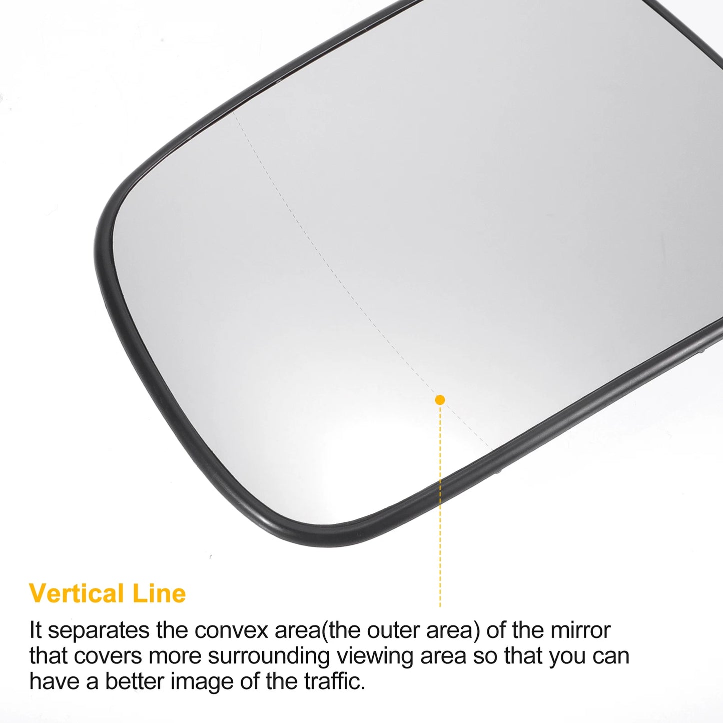 Left Side Heated White Mirror Glass for Honda HR-V CR-V (1996-2006)
