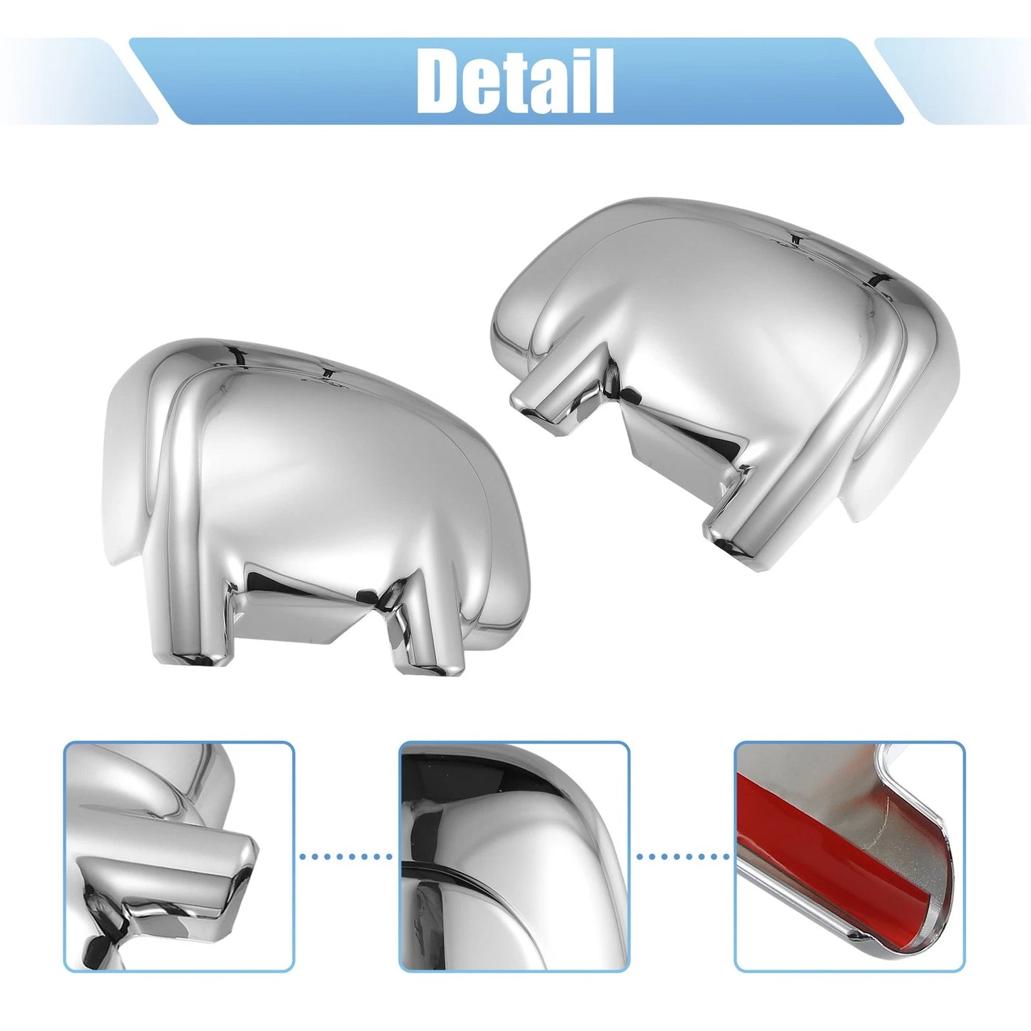 Chrome Plated Mirror Covers for Ford F-350