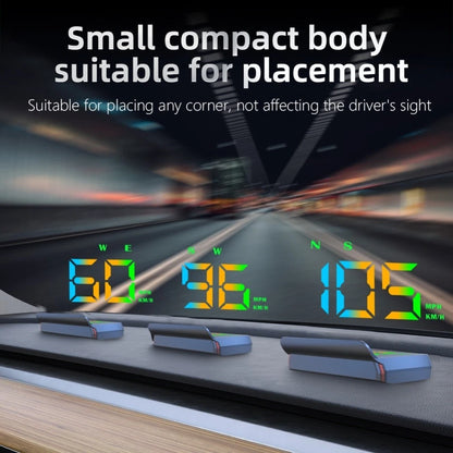 GPS Heads Up Display HUD Digital Speedometer with Alarm Feature for Cars