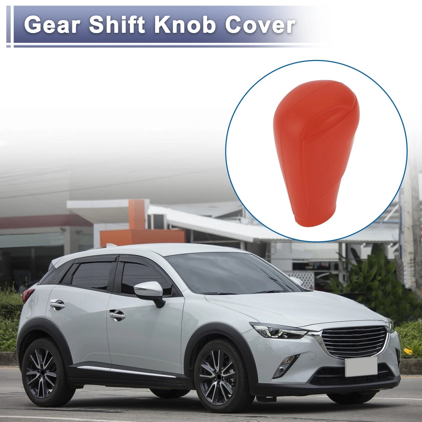 Red Silicone Automatic Gear Shift Knob Cover for Mazda 3 (2014-2019)