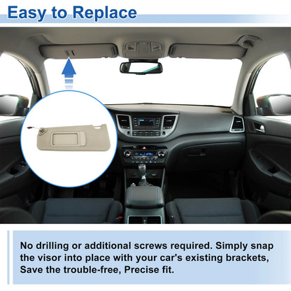 Left Side Sun Visor for BMW 5 Series F10 Sedan (2011-2017) Beige