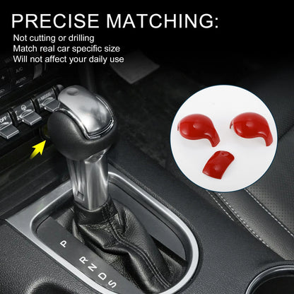 Red Gear Shift Knob Cover for Ford Mustang (2015-2023)