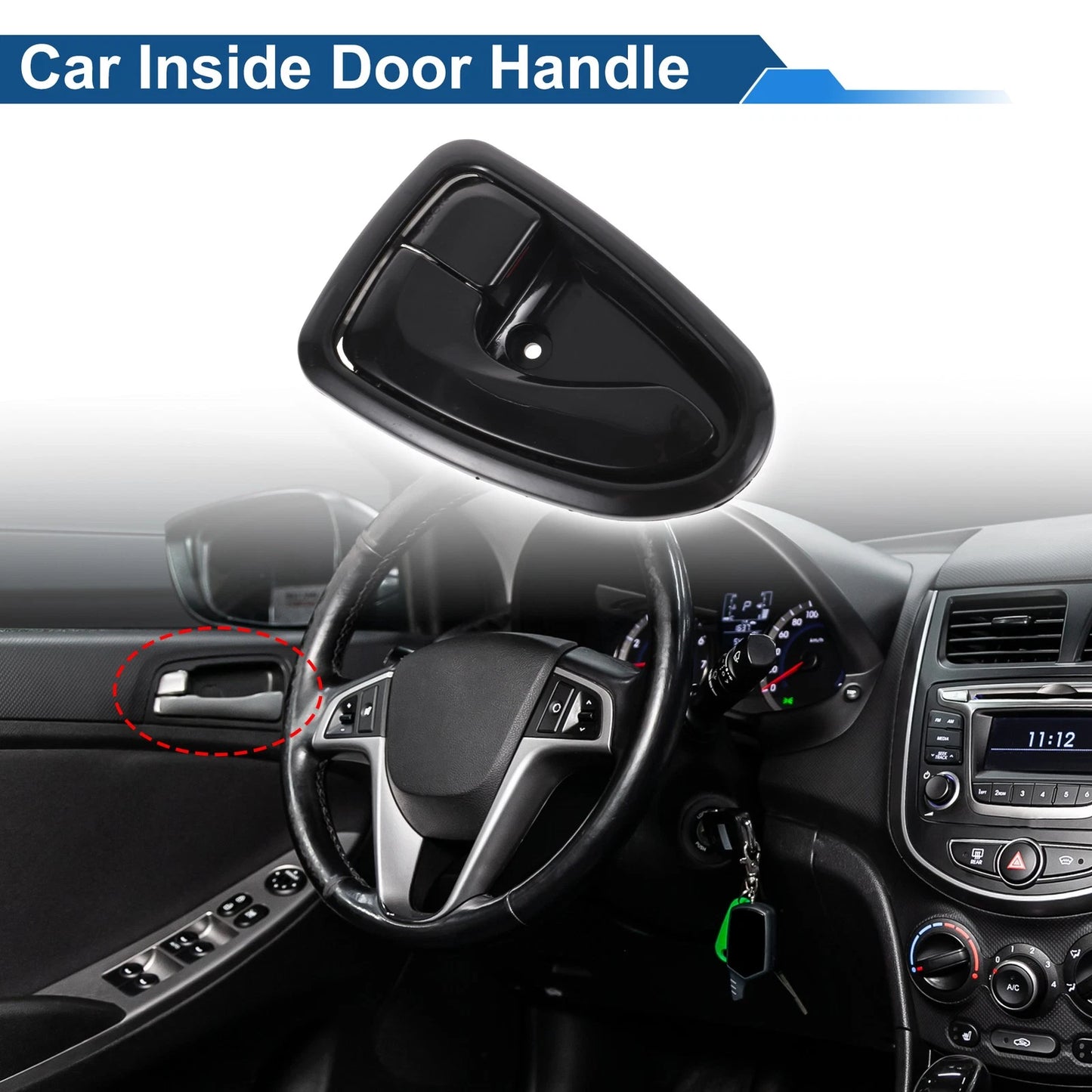 Front Passenger Side Interior Door Handle for Hyundai Accent (2000-2005)