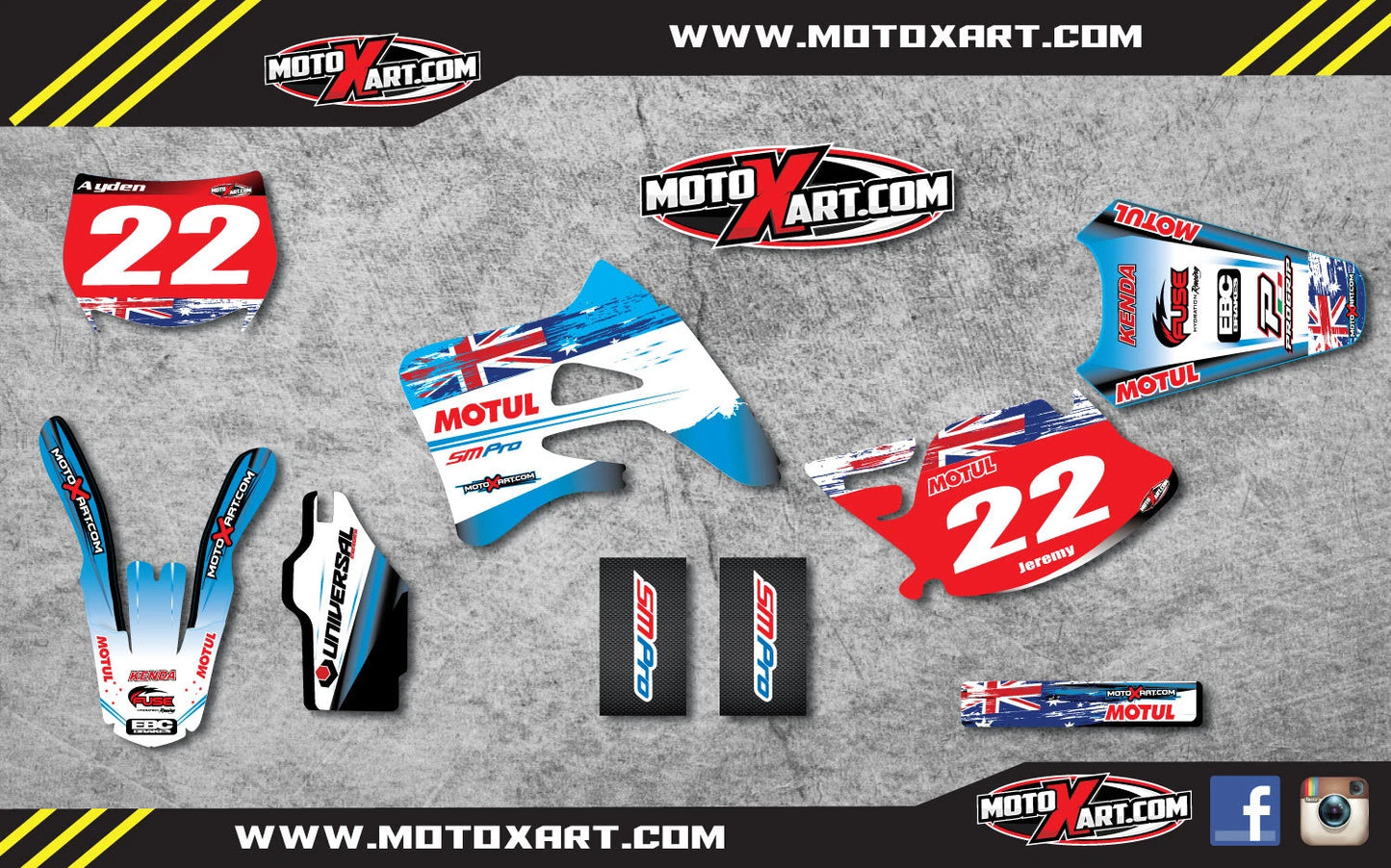 Custom Graphic Kit for TM 85 2004-2012 - AUSSIE PRIDE Stickers/Decals