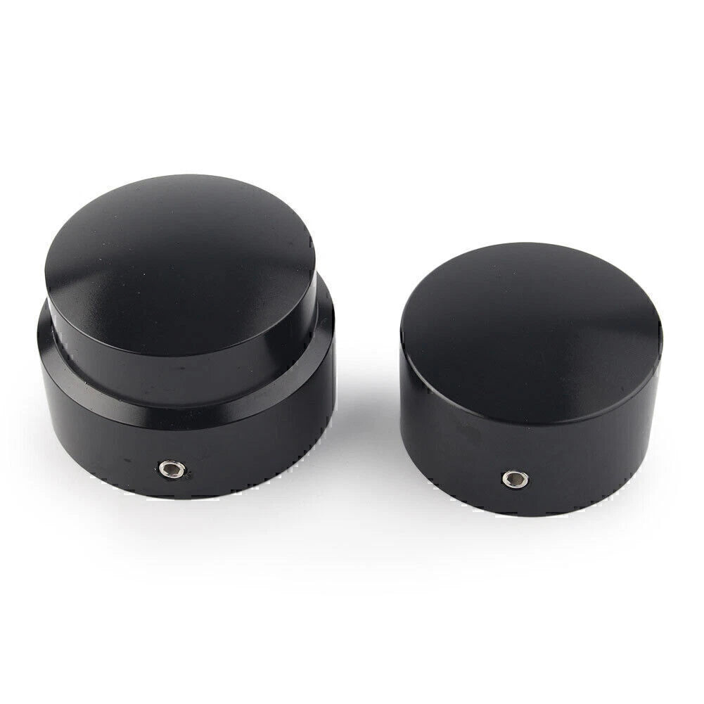 Black Rear Axle Nut Cover Caps for Harley XG 2015-Later, XL & Dyna 2008-Later