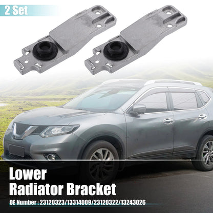 2 x Lower Radiator Bracket with Rubber Cushion Bushing for Buick