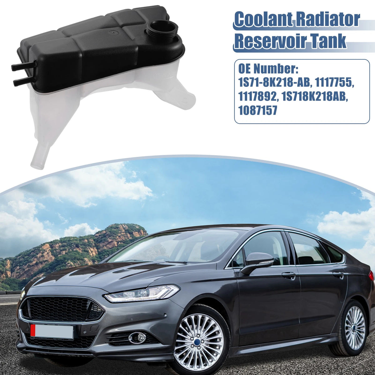 Coolant Radiator Reservoir Tank for Ford Mondeo MK3 (2000-2007)