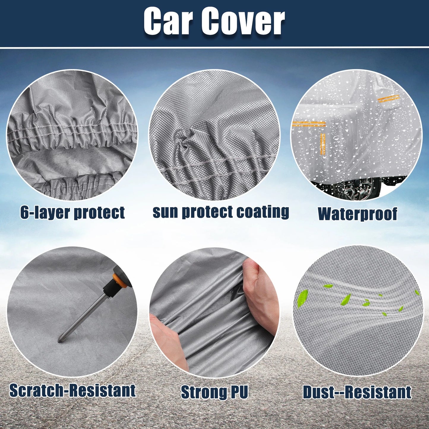 Car Cover Set for Suzuki Jimny Outdoor Waterproof Protection