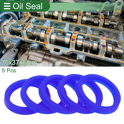 Oil Seal 30x37x6mm Seal Ring Rotary Shaft Seal TPU 5 Pcs