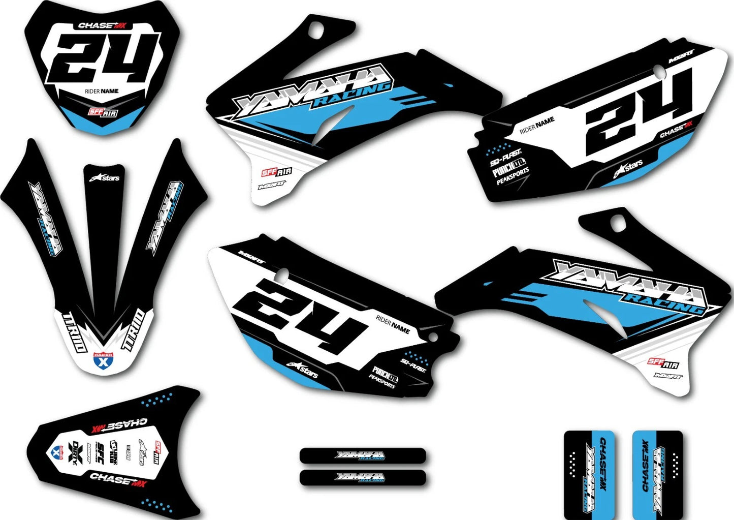 Custom Graphic Kit CHASE STYLE for Yamaha TTR 110 (2008-2023)