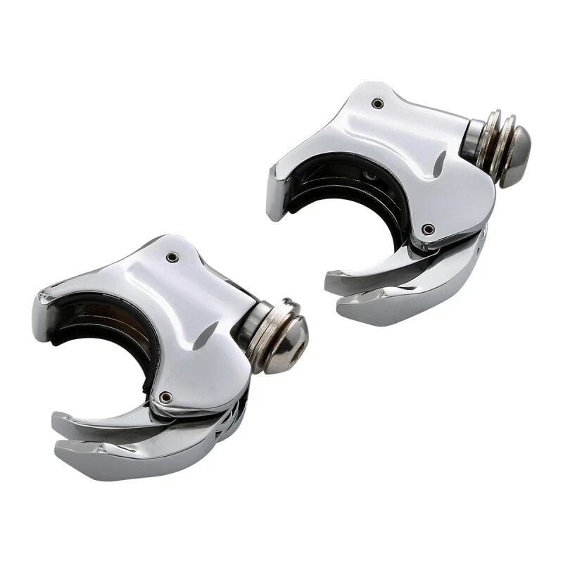 4PCS 39mm Front Fork Windscreen Clamps for Harley Sportster Dyna Super Glide