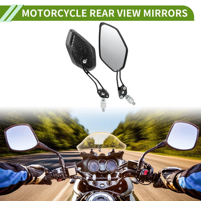 Mirror / 1set / Rear View Mirror Polygonal Carbon Black for Motorcycle