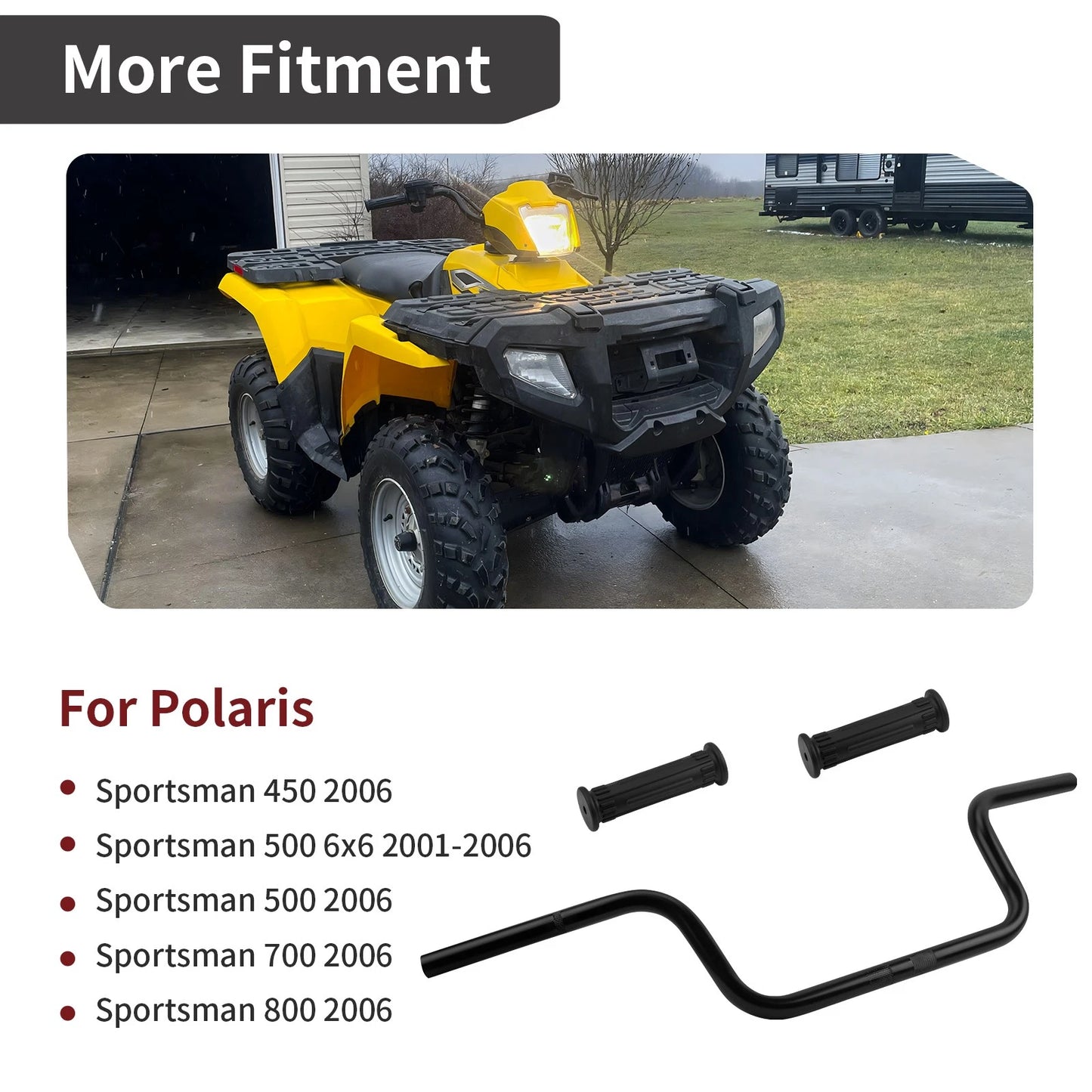 Handlebar & Grips for Polaris Sportsman 700 MV Twin EFI (2006)