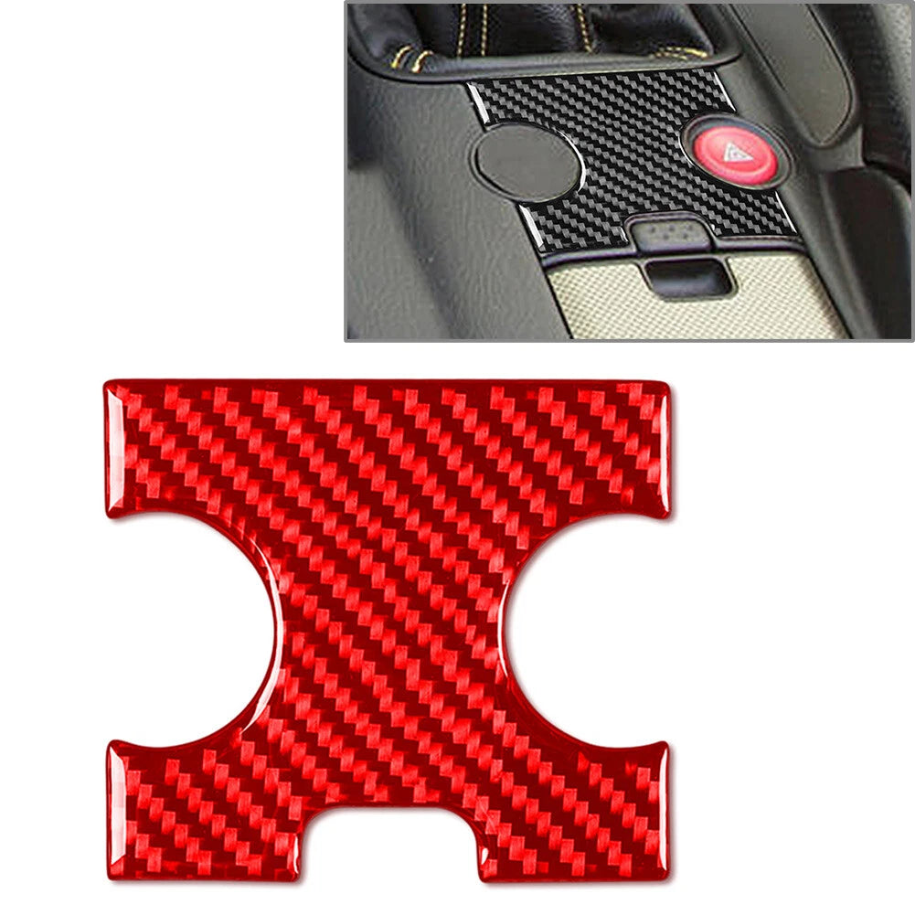 Hazard Light Button Cover Trim for Honda S2000 (2004-2009) Carbon Fiber Red