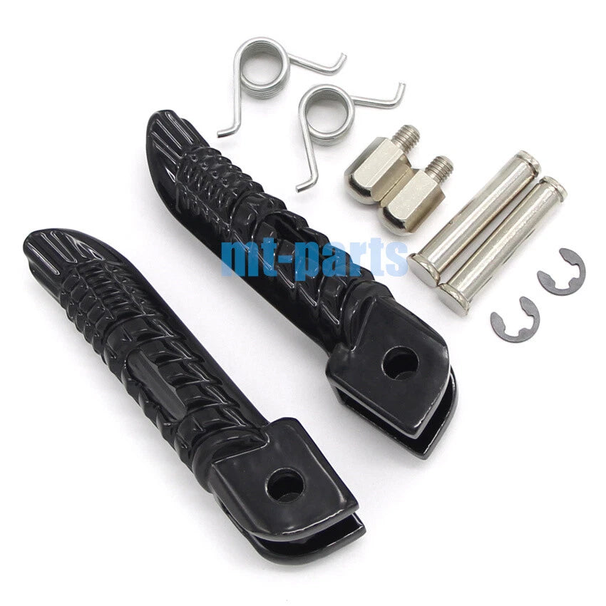 Black Front Footrest Pegs for Suzuki GSXR600 GSX-R750 (2006-2019)