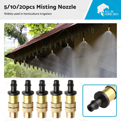 Brass Spray Misting Nozzle for Garden Irrigation (5-20x)