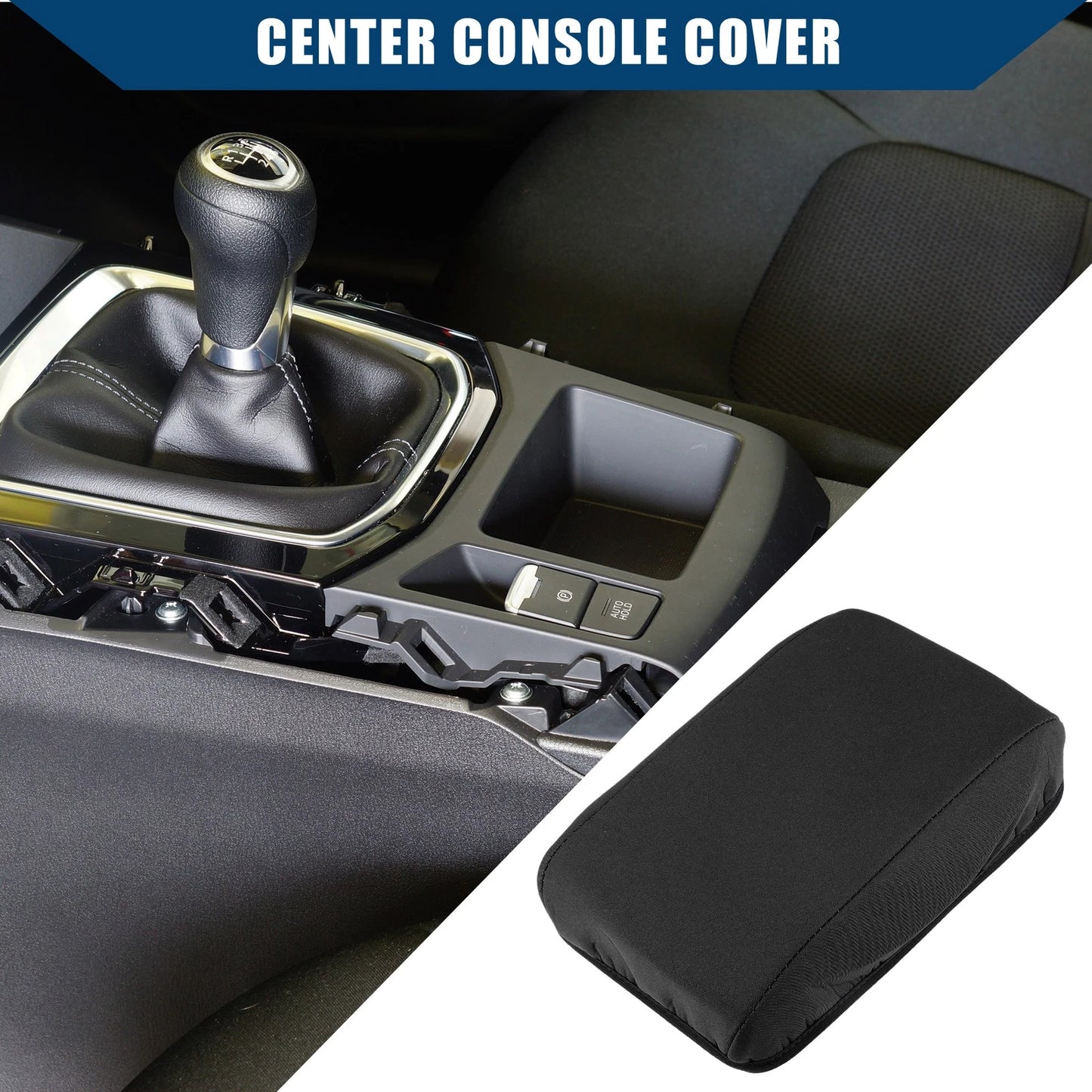 Center Console Armrest Cover for Ford Focus 2015-2018 Neoprene Black