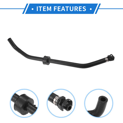 Radiator Coolant Hose for Ford Ecosport 2013-2017, Rubber Black